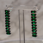 Crystal Bar Drop Earrings - Sapphire