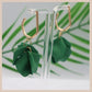 Large Petal Drop Earrings - Bottle Green