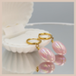 Aurora Iridescent Oval Drops - Soft Pink