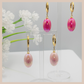 Aurora Iridescent Oval Drops - Soft Pink