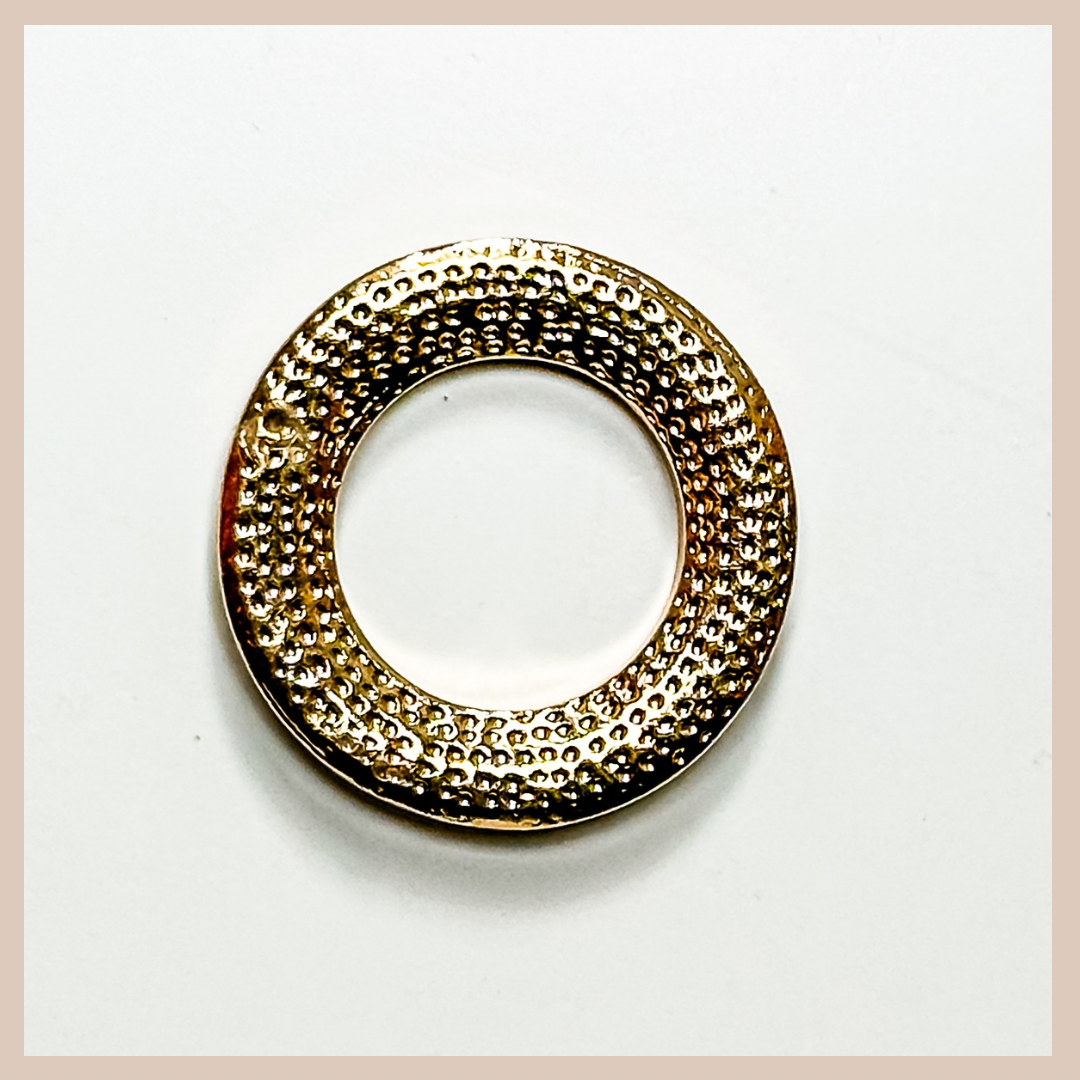 2 in 1 Diamanté Circle Drop Attachment - Gold