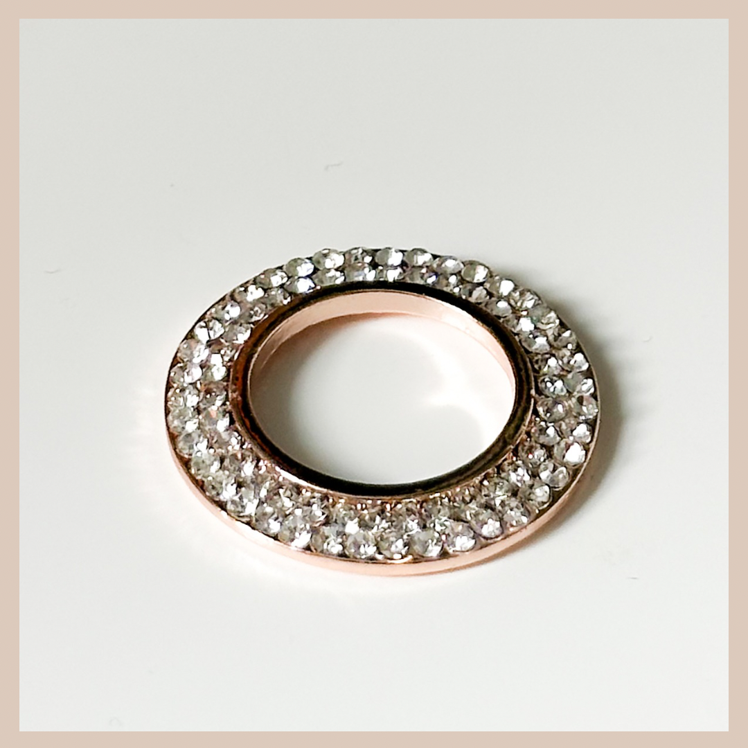 2 in 1 Diamanté Circle Drop Attachment - Rose Gold