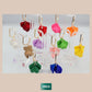 Large Petal Drop Earrings - Bottle Green