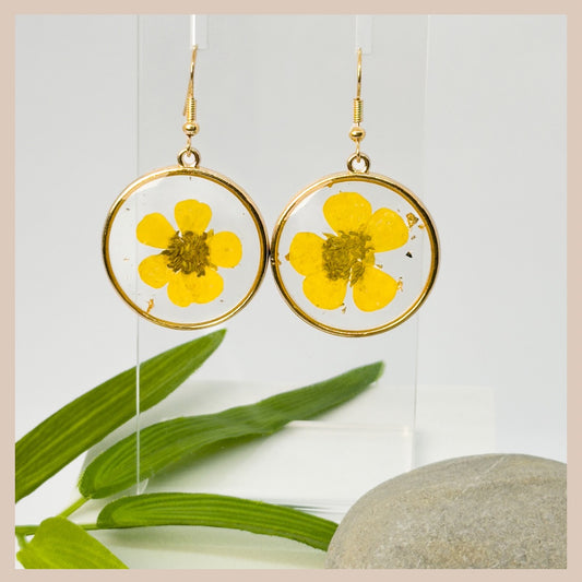 Buttercup Circular Resin Drops - Botanical