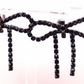 Black Diamanté Wide Bow Earrings