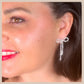 Diamante Bow Earrings - Silver