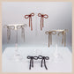 Diamante Bow Earrings - Red & Gold