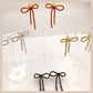 Diamante Bow Earrings - Silver