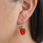 Raspberry Charm Earrings