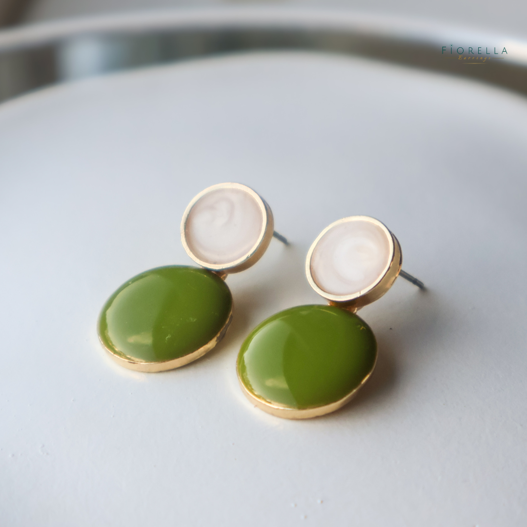 Larger Luna Drops - Soft Moss Green