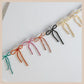 Diamante Bow Earrings - Teal
